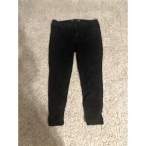 Old Navy Mid-Rise Rockstar Super Skinny Black Jeans 16 Short